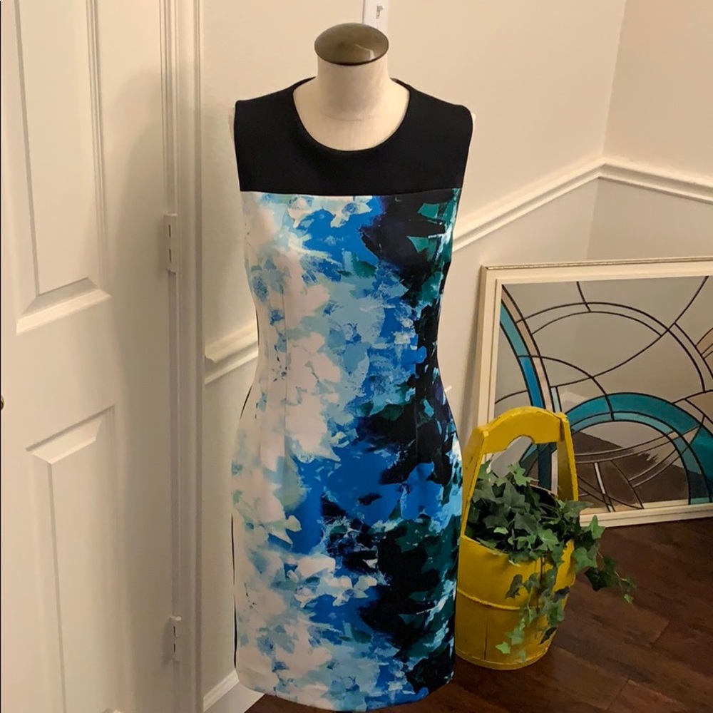 Tahari Floral Sleeveless Dress